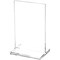 Plymor Clear Acrylic Sign Display / Literature Holder (Top-Load), 3.5" W x 5.5" H